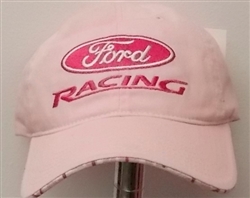 Pink-Plaid Ladies Ford Racing Hat